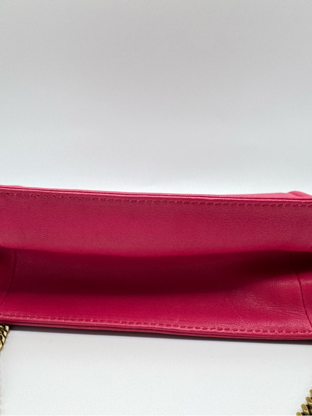 See By Chloe Lois Leather Crossbody Bag Raspberry Pink Gold Chain Turnlock - Picture 6 of 8